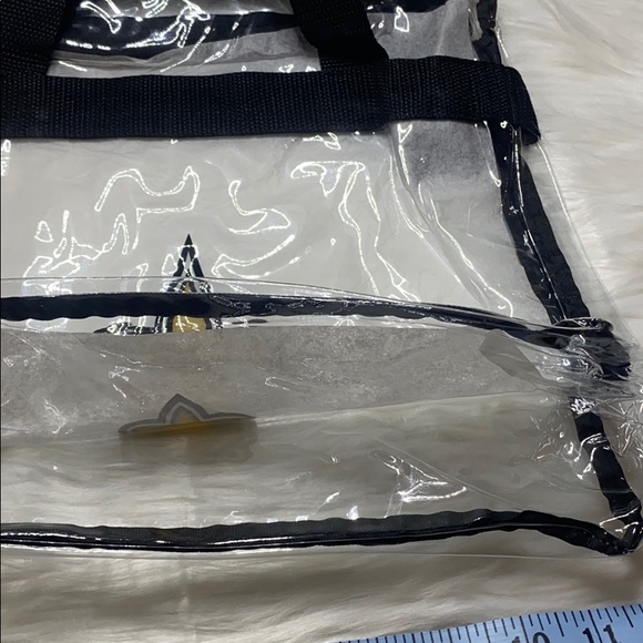 3-pc Set, New Orleans ‘SAINTS’ NFL Clear Tote/Bag, Adult Poncho, Keystrap, NWTag - Picture 4 of 15